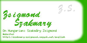 zsigmond szakmary business card